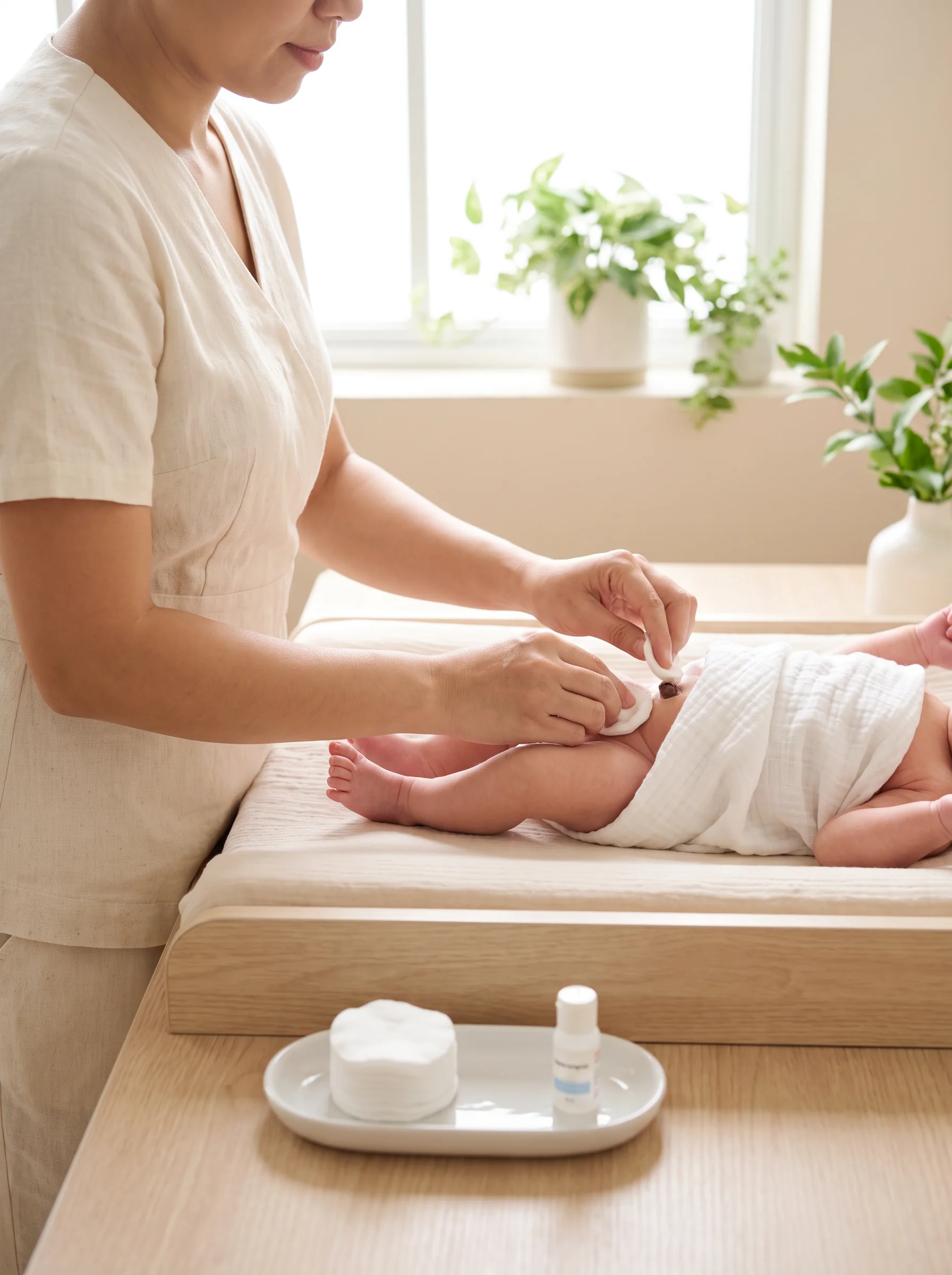 Điều dưỡng vệ sinh rốn cho bé sơ sinh