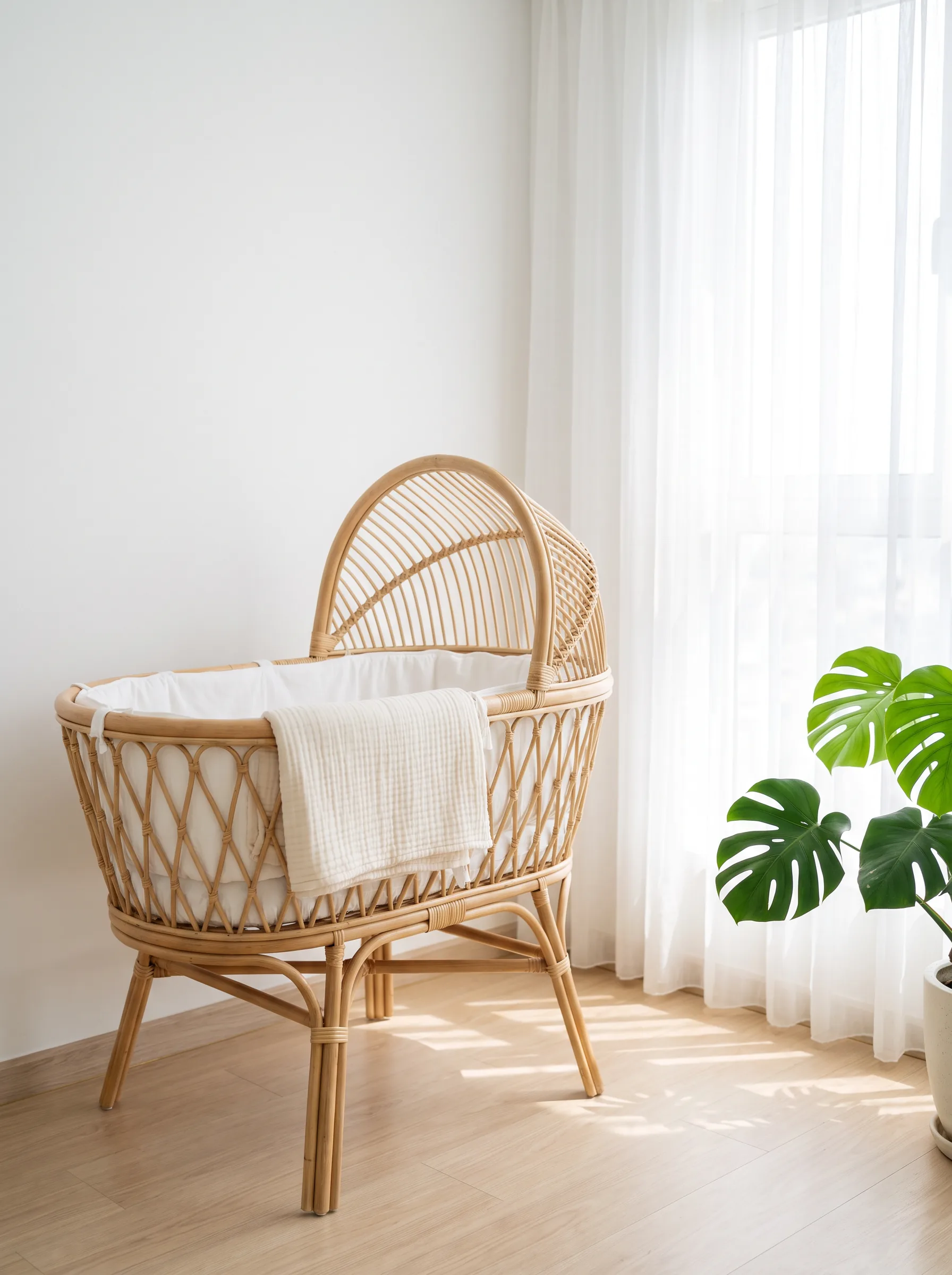 Nôi mây bên cửa sổ sáng