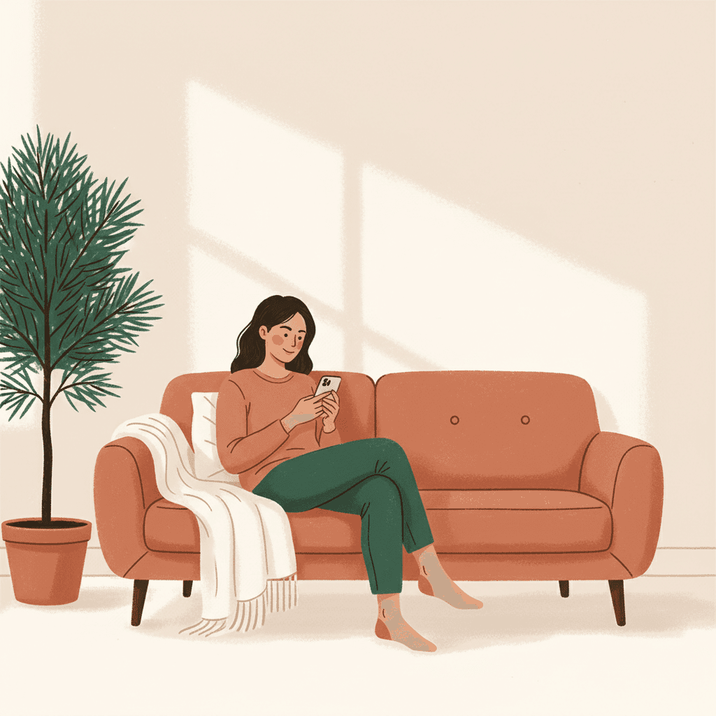 Mẹ đang nhắn tin liên hệ với Lá Non Care